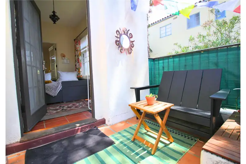 Back porch / Looking into bedroom #2